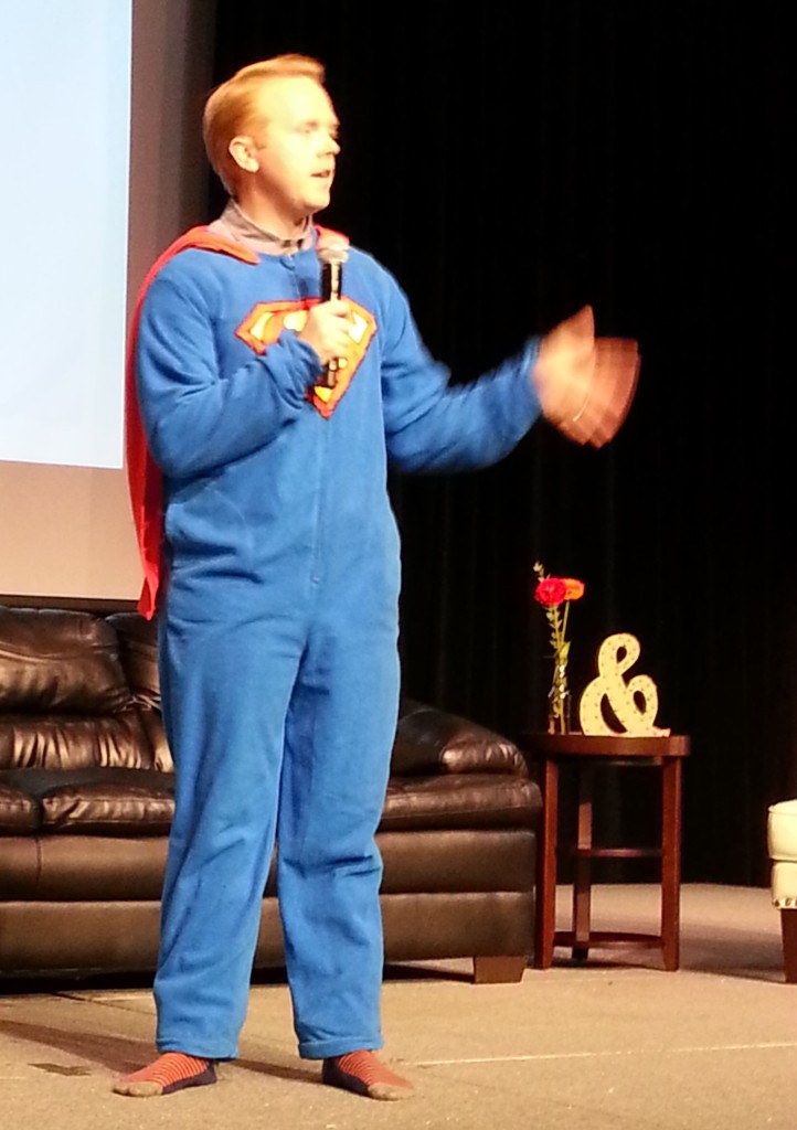 Jeff Goins being Superman!