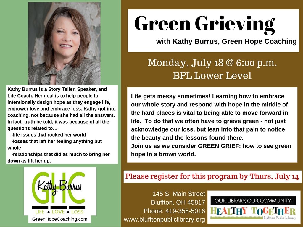 Green Grieving bluffton library